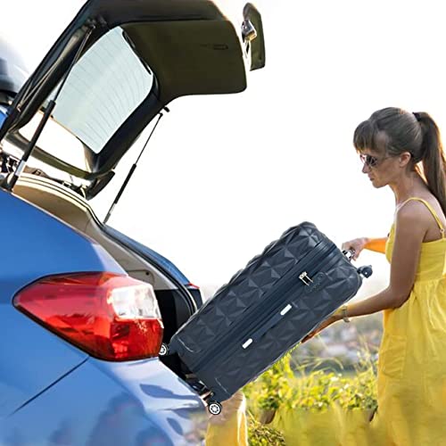 Navy ABS Hard Shell Travel Spinner Suitcase