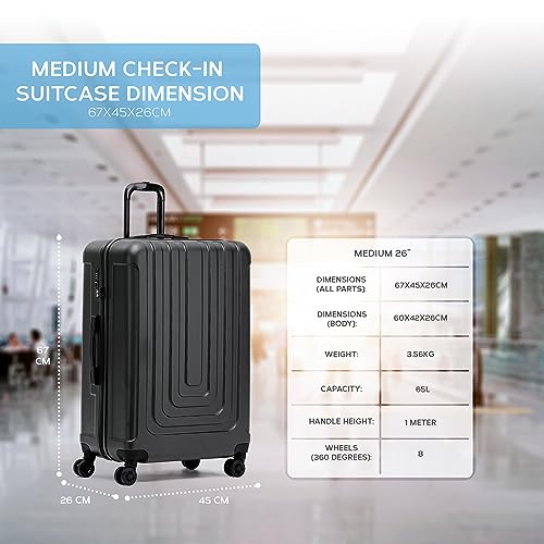 Flight Knight Premium Lightweight Suitcase with TSA Lock