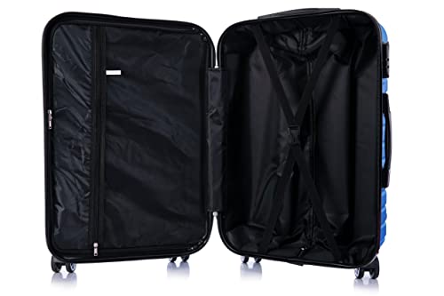 Designer Handbags: Black 24" Lightweight Spinner Luggage