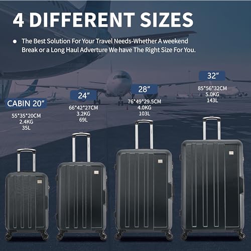 FLYMAX 24" Medium Designer Handbag Spinner Luggage Case