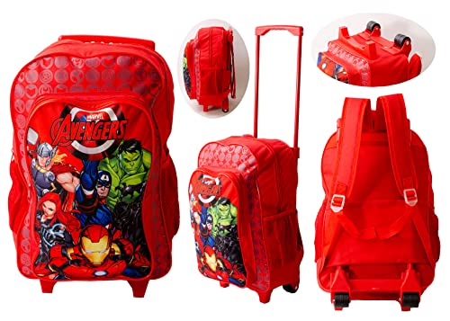 Avengers Character Deluxe Wheeled Trolley Backpack Suitcase Bag