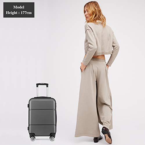 Grey Carry On Travel Bag with Hard Shell
