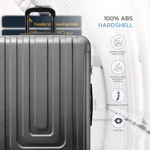 Flight Knight Premium Set: 3 Designer Suitcases - TSA Approved