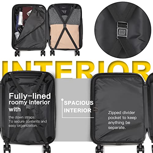 Grey Carry On Travel Bag with Hard Shell