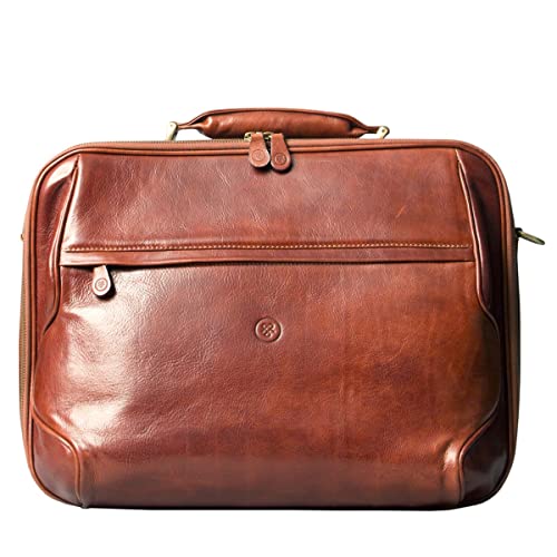 Maxwell Scott Men's Leather Laptop Briefcase | The Volterra
