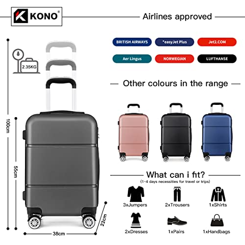 Grey Carry On Travel Bag with Hard Shell