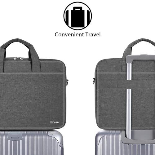 17.3" Grey Designer Laptop Messenger Bag for Men/Women