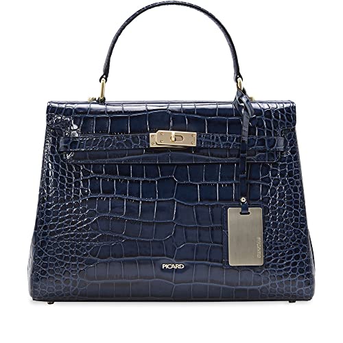 Midnight Blue Leather Shoulder Bag by Picard