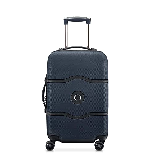 Delsey Paris Chatelet Hardside Luggage with Spinner Wheels, Black, Checked-Large 28 Inch, No Brake