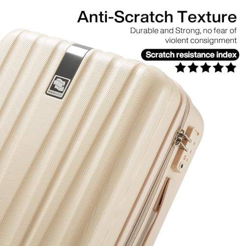 Hanke TSA Lightweight Hardside Spinner Suitcases, Cuba Sand