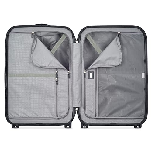 Delsey Paris Chatelet Hardside Luggage with Spinner Wheels, Black, Checked-Large 28 Inch, No Brake