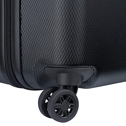 Delsey Paris Chatelet Hardside Luggage with Spinner Wheels, Black, Checked-Large 28 Inch, No Brake