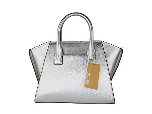 Michael Kors Silver Avril Small Satchel Shoulder Bag