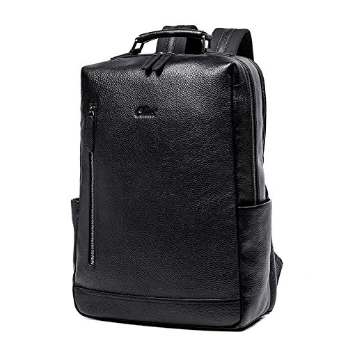 CLUCI Men's Slim Leather Backpack for Business Travel