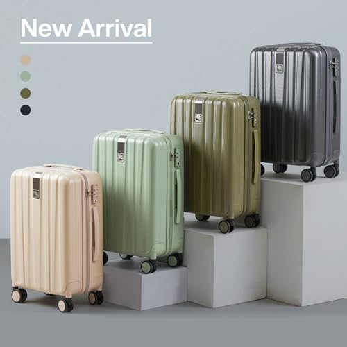 Hanke TSA Lightweight Hardside Spinner Suitcases, Cuba Sand