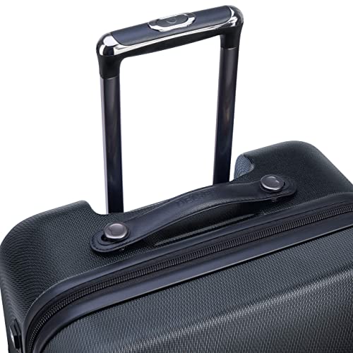 Delsey Paris Chatelet Hardside Luggage with Spinner Wheels, Black, Checked-Large 28 Inch, No Brake