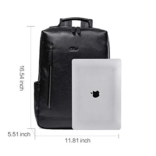 CLUCI Men's Slim Leather Backpack for Business Travel