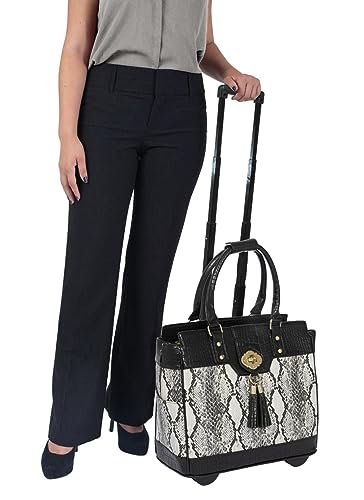 Firenze Designer Rolling Tote Bag for iPad & Laptop