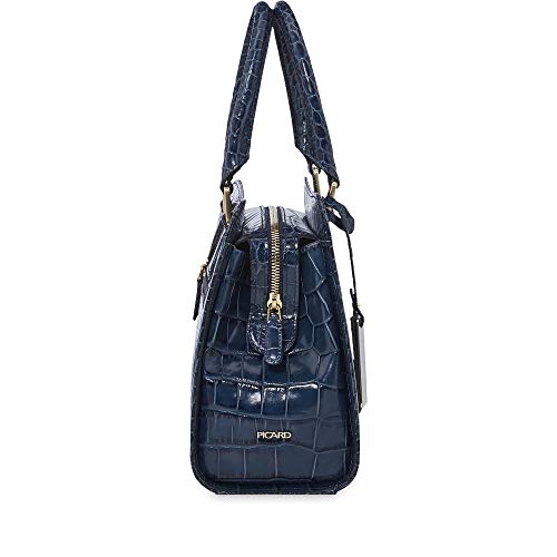 Midnight Blue Leather Shoulder Bag by Picard