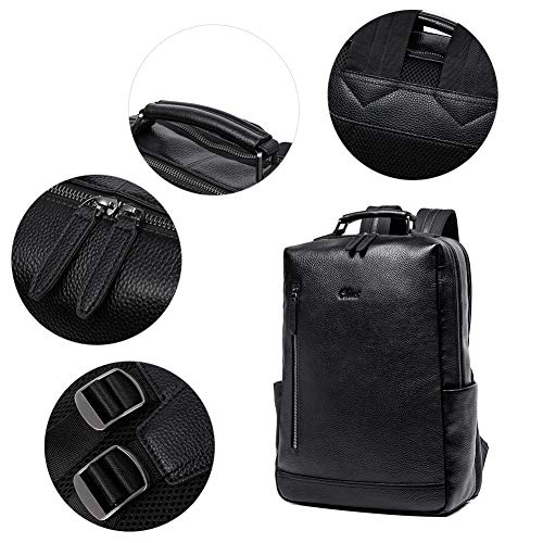 CLUCI Men's Slim Leather Backpack for Business Travel