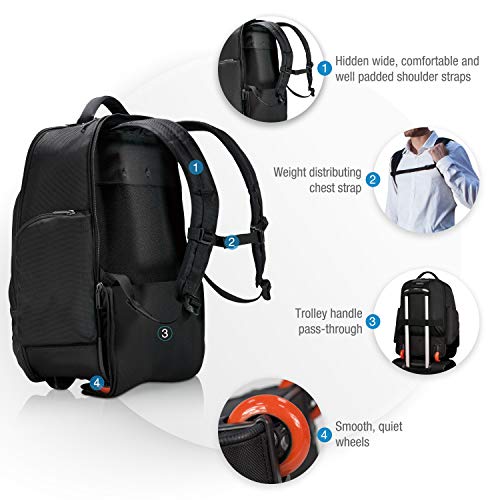 Everki 90986 Atlas - Wheeled Laptop Backpack 13-17.3