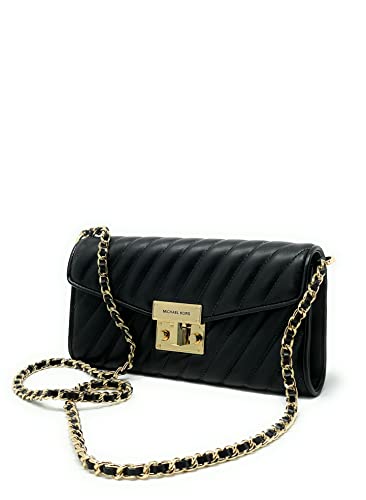 Michael Kors Black Quilted Leather Shoulder Flap Bag