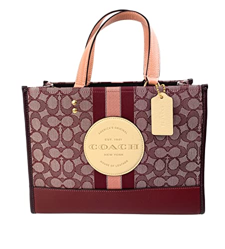Dempsey Carryall Signature Jacquard Stripe Gold/Wine Multi Bag