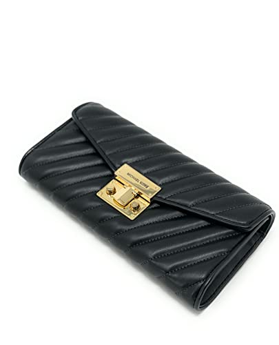 Michael Kors Black Quilted Leather Shoulder Flap Bag