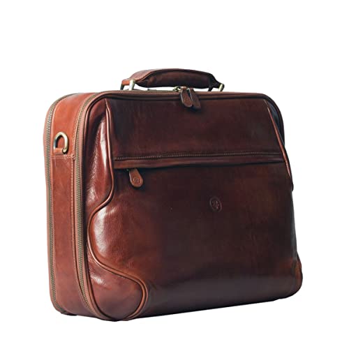 Maxwell Scott Men's Leather Laptop Briefcase | The Volterra