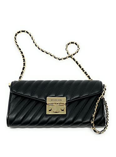 Michael Kors Black Quilted Leather Shoulder Flap Bag