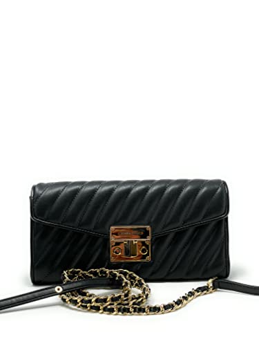 Michael Kors Black Quilted Leather Shoulder Flap Bag
