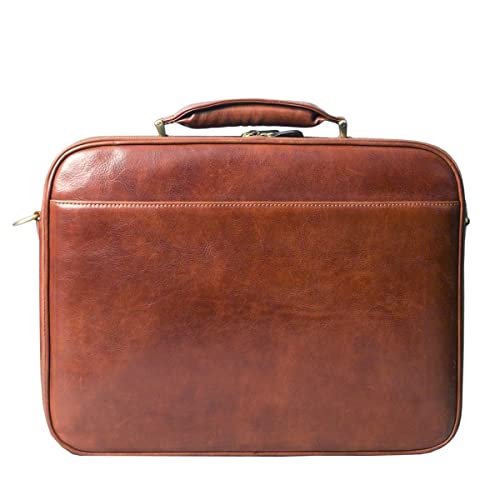 Maxwell Scott Men's Leather Laptop Briefcase | The Volterra