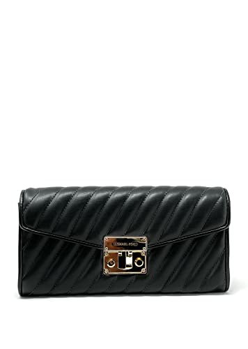 Michael Kors Black Quilted Leather Shoulder Flap Bag