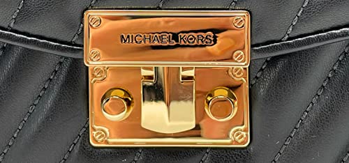 Michael Kors Black Quilted Leather Shoulder Flap Bag