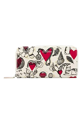 Cath Kidston Cream Oilcloth Large Heart Wallet