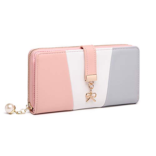 Miss Lulu Tri Colour Long Wallet Clutch for Women