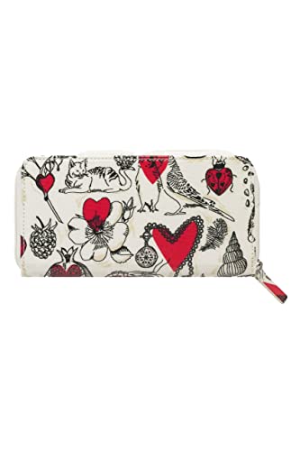 Cath Kidston Cream Oilcloth Large Heart Wallet