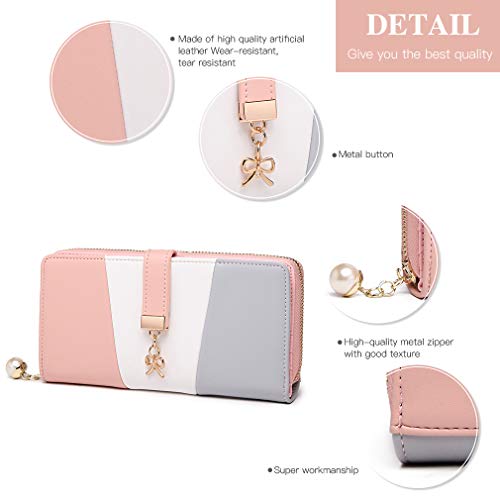 Miss Lulu Tri Colour Long Wallet Clutch for Women
