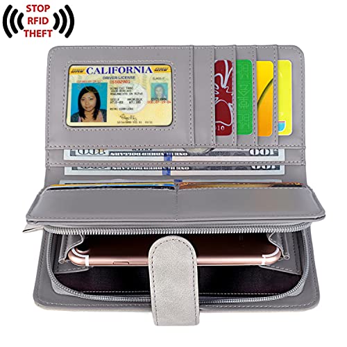 UTO RFID Blocking Gray Leather Designer Wallet