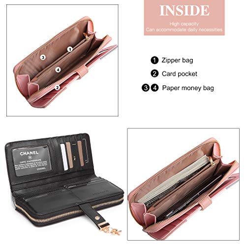 Miss Lulu Tri Colour Long Wallet Clutch for Women