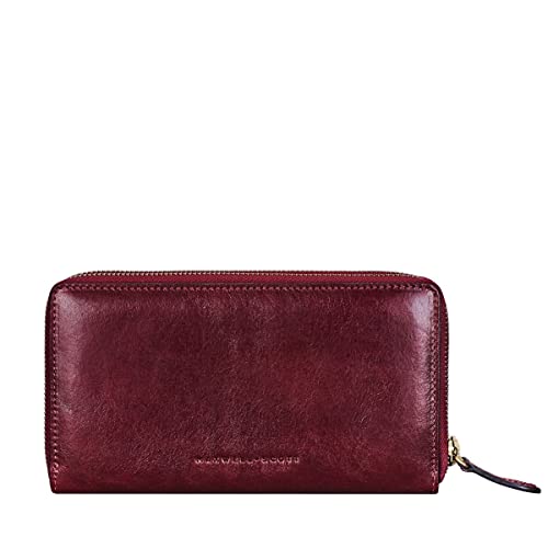 Maxwell Scott Wine Red Leather Extra Large Clutch