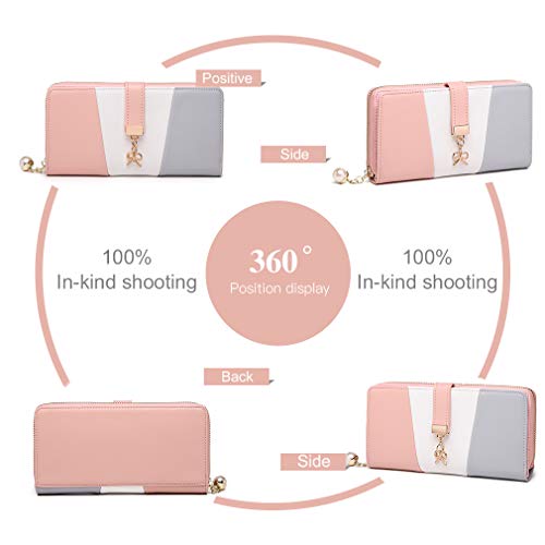 Miss Lulu Tri Colour Long Wallet Clutch for Women