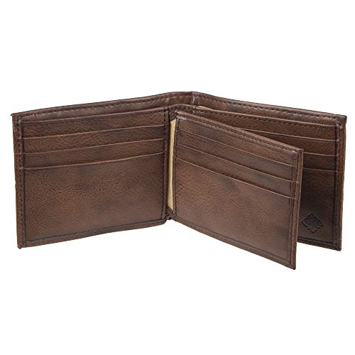Columbia Men's Tan Burnished Slimfold Wallet - RFID Blocking