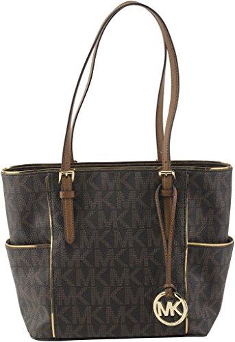 Michael Kors Signature Tote Handbag in Brown Leather