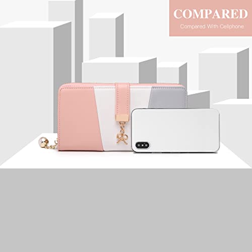 Miss Lulu Tri Colour Long Wallet Clutch for Women