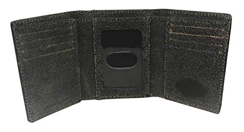 Men's Harley-Davidson Burnished Leather Skull Tri-Fold Wallet Tan/Black