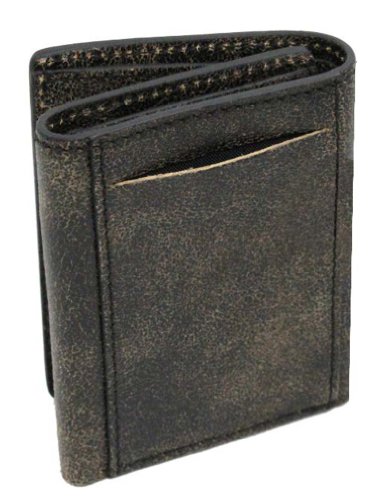 Men's Harley-Davidson Burnished Leather Skull Tri-Fold Wallet Tan/Black