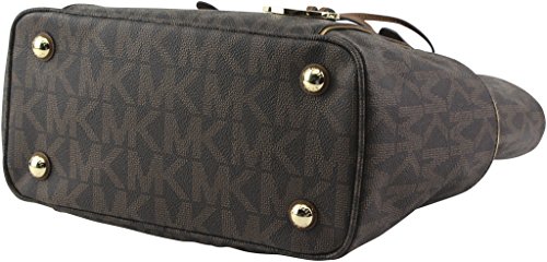 Michael Kors Signature Tote Handbag in Brown Leather