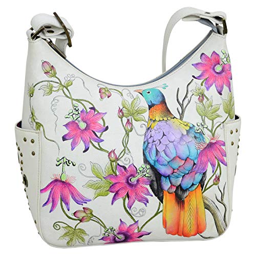 Anuschka Genuine Leather Hobo with Studded Pockets - Himalayan