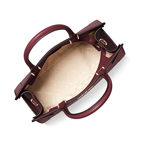 Michael Kors Rayne Leather Satchel Crossbody Handbag, Merlot